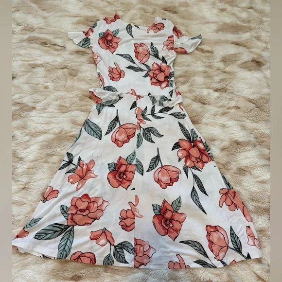 DownEast Teen Pink Floral Dress - Picture 6 of 8